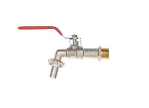 Ридан BVR-CR 065B8302RG — Кран шаровой ГОСТ59553-2021 c наружной резьбой и насадкой под шланг PN10 DN25; Т -20 ℃ ...+95 ℃; материал корпуса латунь