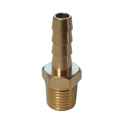 WDK-20MB Штуцер быстроразъемного соединения  "ёлочка" под шланг 8 мм, внешняя резьба 1/4" PT, латунь