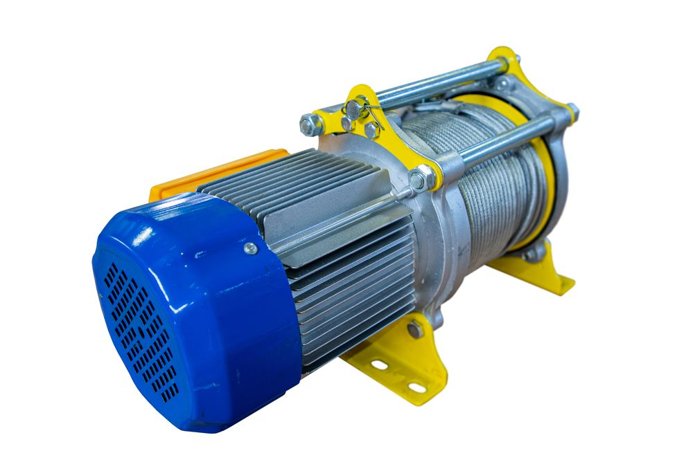 Лебедка электрическая 300/600кг 60/30м с канатом 380В 24м/мин алюминиевый корпус TOR KCD (TSA)