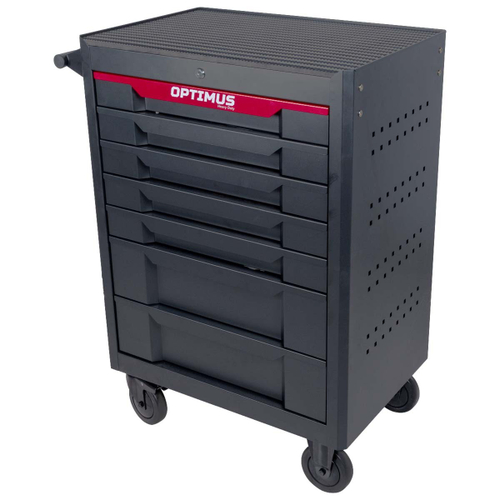 OPT-717E Тележка инструментальная 7 полок с набором инструментов, столешница с EVA покрытием