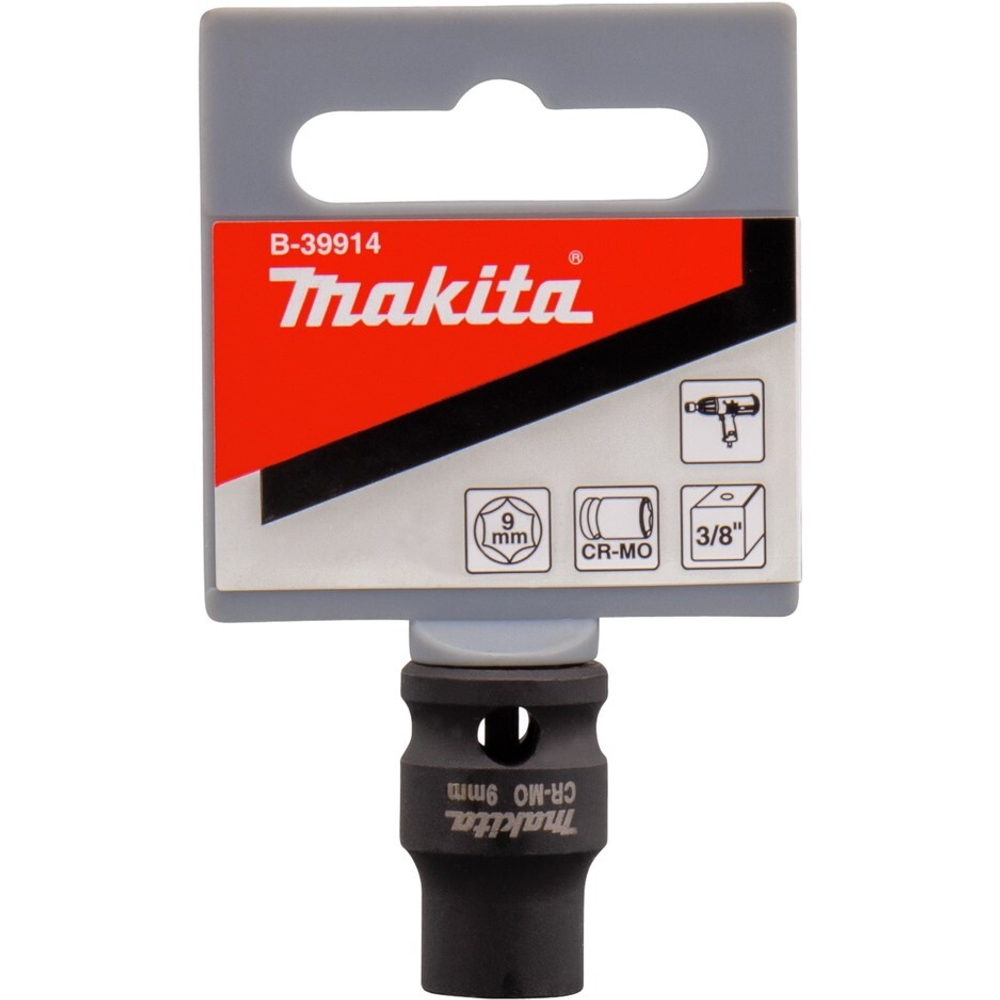 Ударный торцевой ключ 3/8, 9х28 мм для гайковёрта Makita B-39914