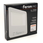 Светодиодный прожектор Feron.PRO LL-1000 IP65 100W 6400K черный 41541