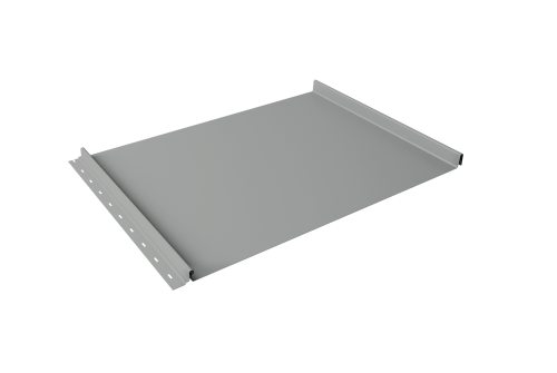 Кликфальц Grand Line 0,45 PE с пленкой на замках RAL 9006бело-алюминиевый