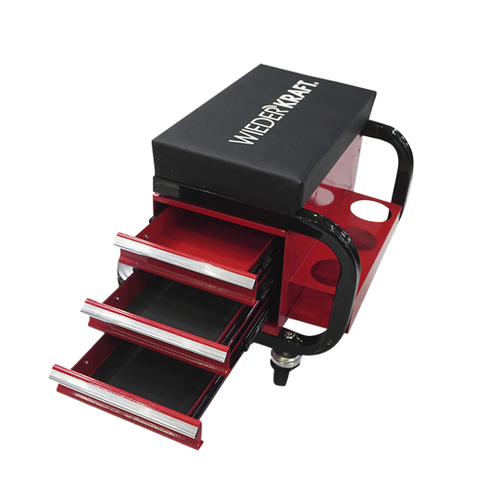 WDK-86032 Табурет механика с 3 инструментальными ящиками, г/п 110 кг