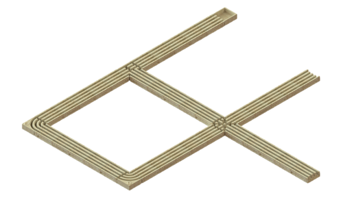 Модуль Г-образного соединения лотков 150х150