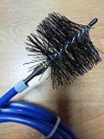 Устройство для удаления засоров в дымоходах спираль 3 в 1 в виниловой оплетке 7,6 метра