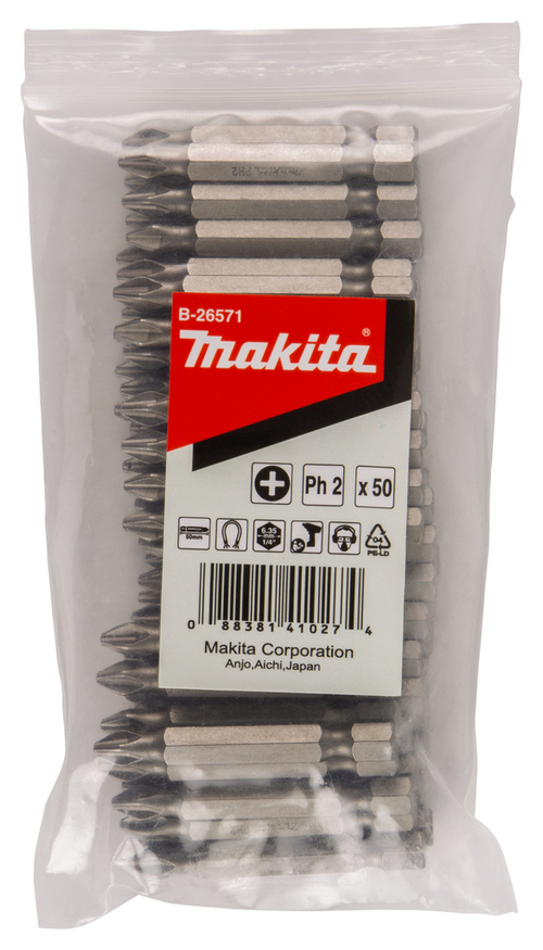 Насадка PH2, 50 мм, E-form (MZ), 50 шт Makita B-26571