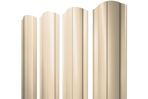 Штакетник Круглый фигурный 0,45 PE RAL RAL 1015 светлая слоновая кость