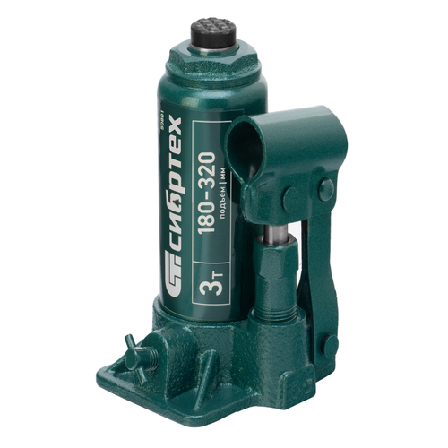 Домкрат гидравлический бутылочный, 3 т, 180-320 мм Сибртех