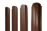 Штакетник П-образный А фигурный 0,45 Print Elite Choco Wood TwinColor