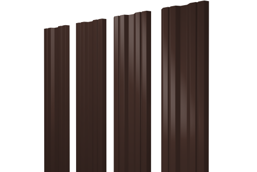 Штакетник Twin с прямым резом 0,5 Drap RAL 8017 шоколад