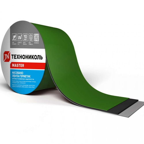 Лента-герметик ТехноНиколь Nicoband зеленый 10 см х 3 м, шт
