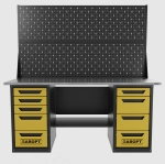 Верстак двухтумбовый 4 ящиков /5 ящиков с двумя экранами 1800*700 желтый GAROPT, GT1800Y4Y5PP2.yell