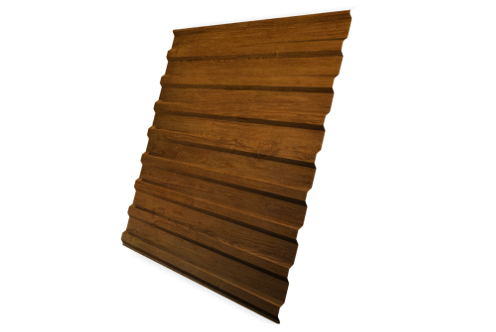 Профнастил C20B 0,45 Print Elite Golden Wood TwinColor