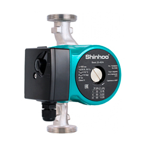 Насос, SHINHOO, циркуляционный BASIC 15-6S N 130 1x230V c проточной частью из нержавеющей стали