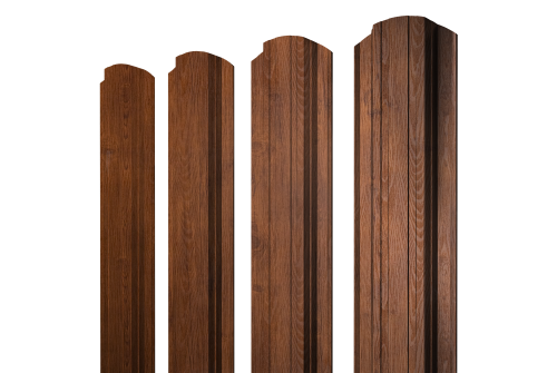 Штакетник Прямоугольный фигурный 0,45 Print-Double Premium Golden Wood Fresh