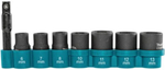 Набор ударных торцовых головок (6, 7, 8, 10, 11, 12, 13) адаптер 1/4, E-Form, 8 шт Makita E-12289