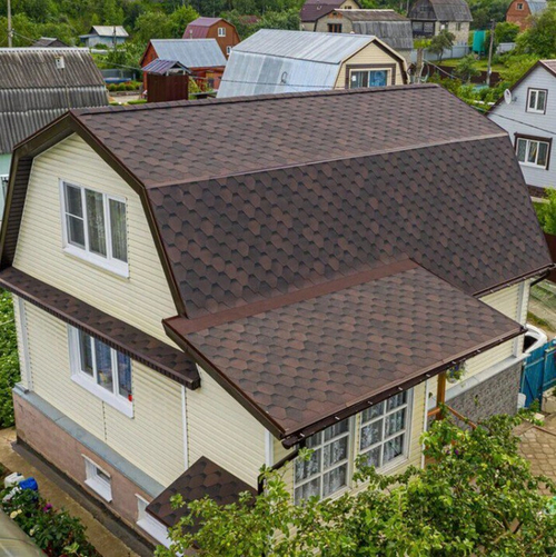 Гибкая черепица ТехноНиколь Shinglas Оптима Коричневый, 3 м2/упак