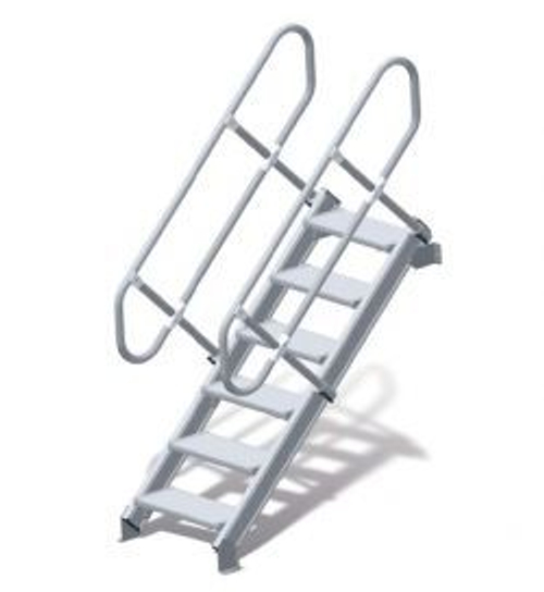 Второй поручень для лестницы с 4 дырч. ступ, 45°