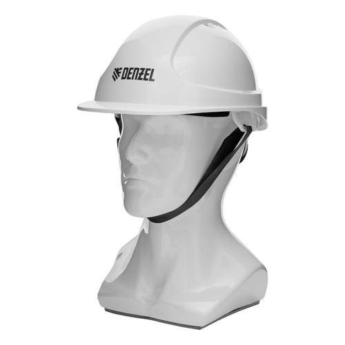 Каска защитная ударопрочная, ABS/PC, плавная регулировка, модель «Форвард» (К-05),белая Denzel