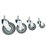 Опора поворотная колесная с болтом HITCH 120*26 резина серая SCtg55