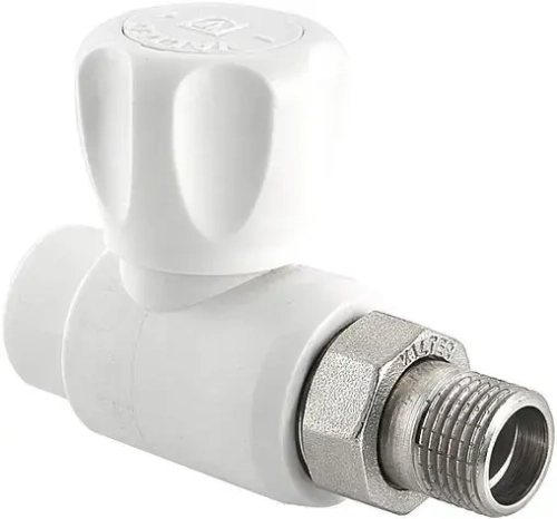 Кран шаровый с американкой с переходом на пп трубу 20мм x ½"н Valtec VTp.717.0.02004