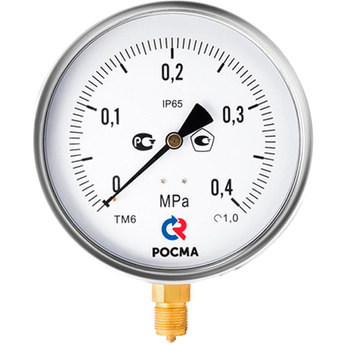 Манометр радиальный Росма ТМ-62GР.GG (G-G.1МПа) М2Gх1.5 1 виброустойчивый (готовый к гидрозаполнению) 15Gмм, тип - ТМ-62GР, радиальное присоединение, шкала (G-G.1МПа), резьба М2Gх1.5, класс точности 1, цвет хром
