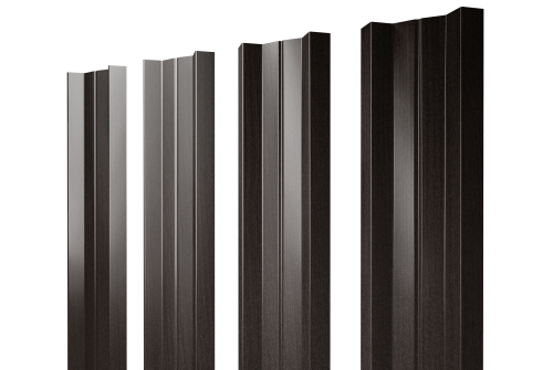 Штакетник М-образный А с прямым резом 0,45 Print Elite Coffee Wood TwinColor