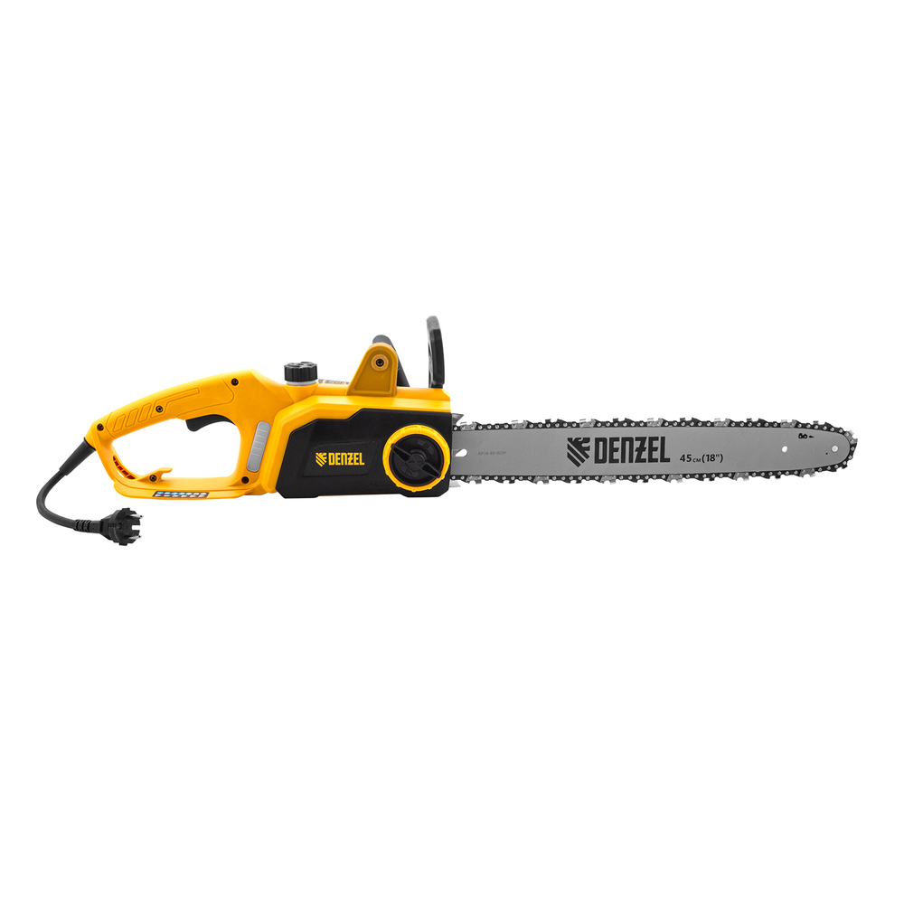 Пила цепная электрическая EDS-2200P, 2.2 кВт,поперечная, шина 45 см, шаг 3/8, паз 1.3 мм, 63 звена Denzel