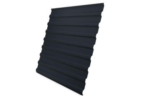 Профнастил C20B 0,5 Satin RAL 7024 мокрый асфальт