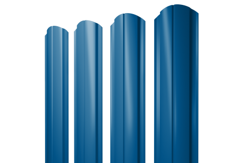 Штакетник Полукруглый Slim фигурный 0,5 PE RAL 5005 сигнальный синий