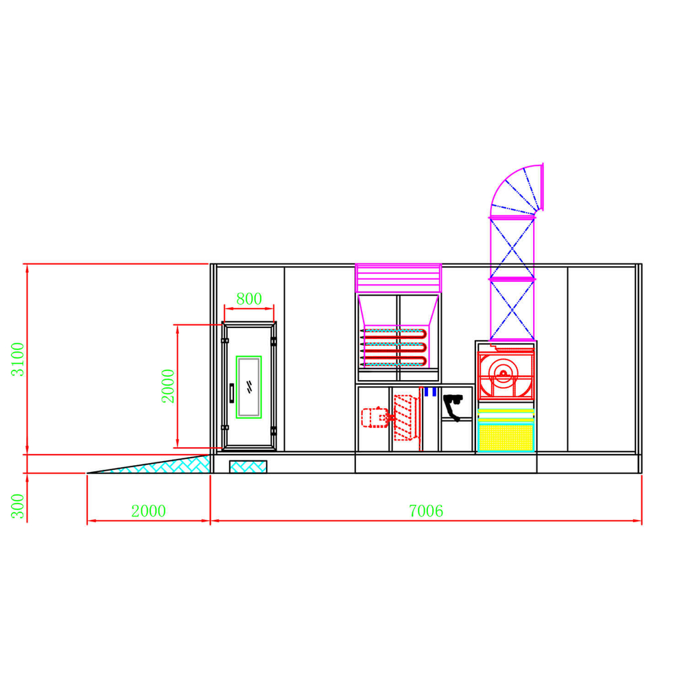 WDK-210ER Окрасочно-сушильная камера на электрических ТЭНах
