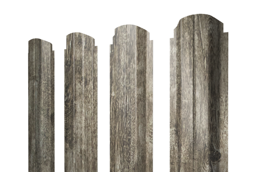 Штакетник П-образный А фигурный 0,45 Print Elite Nordic Wood TwinColor